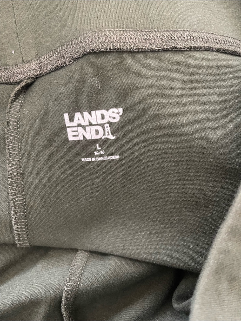 Lands' End Olive Green Wide-Leg Pull-On Pants - Picture 2 of 9